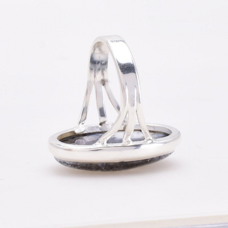 Inel argint cu piatra opal dendritic Peisaj de Iarna [1]