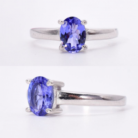 Inel argint cu tanzanit natural solitaire [1]