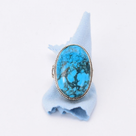 Inel argint handmade cu piatra turcoaz mare [4]