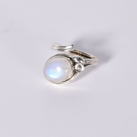 Inel argint reglabil cu piatra lunii, marime 52-57 [5]