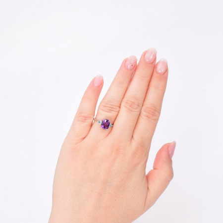 Inel argint cu ametist si topaz albastru [1]