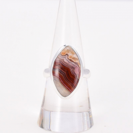 Inel argint unicat cu agat mexican, marchiz [3]