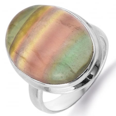 Inel argint unicat cu fluorit marime 56-57 [0]