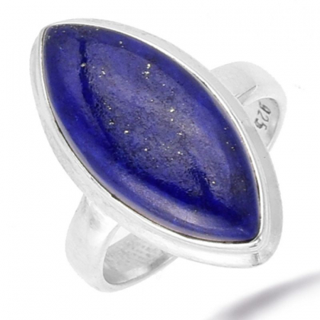 Inele argint cu pietre - Inel cu lapis lazuli din argint, marchiz