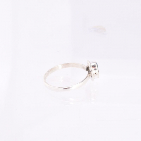 Inel de argint 925 topaz albastru fatetat oval [1]
