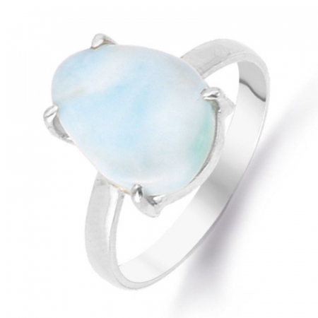 Bijuterii pietre semipretioase - Inel de argint cu larimar