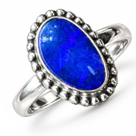 Bijuterii opal - Inel de argint cu opal australian, marime 57