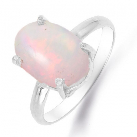 Inel de argint cu opal etiopian cabochon in gherute [0]