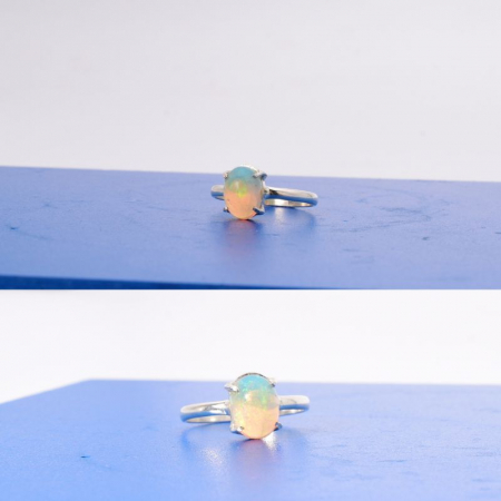 Inel de argint cu opal etiopian, marime 60 [3]