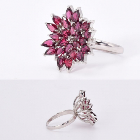 Inel de argint cu rodolit Floare de Vis [3]