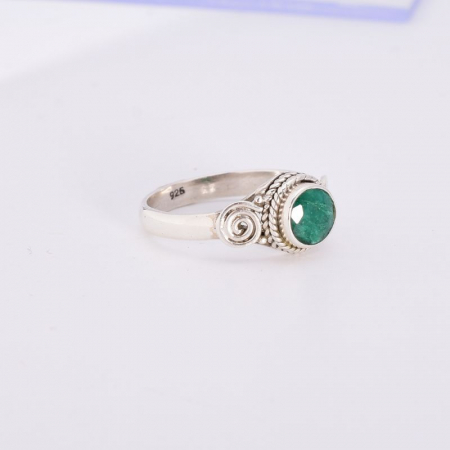Inel de argint cu smarald natural [1]