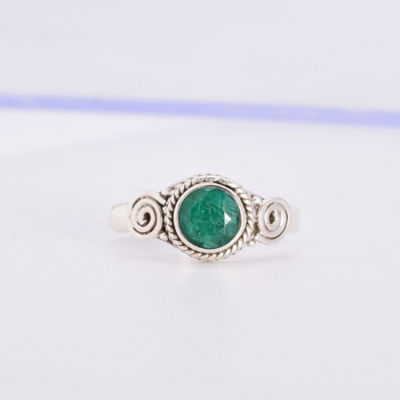 Inel de argint cu smarald natural [3]