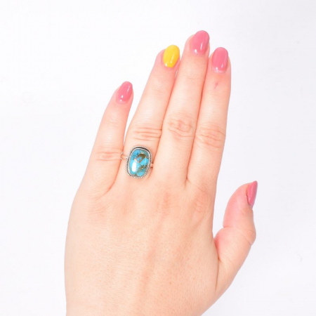 Inel de argint cu turcoaz cupru Mozaic [1]