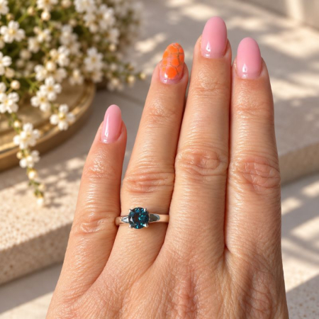 Inel de argint solitaire cu London topaz [1]