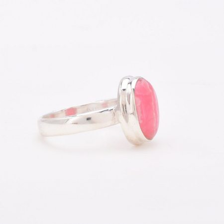 Inel din argint cu piatra RODOCROZIT, oval [2]