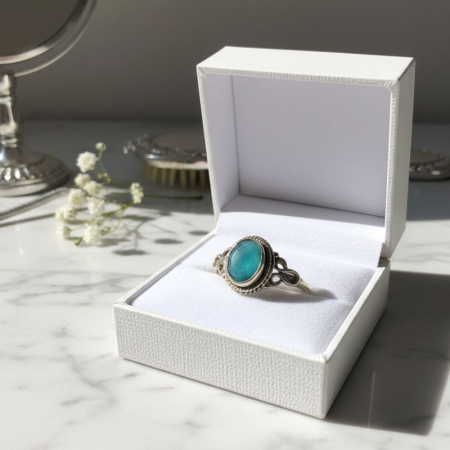 Inele argint cu pietre - Inel handmade cu smarald din argint, oval