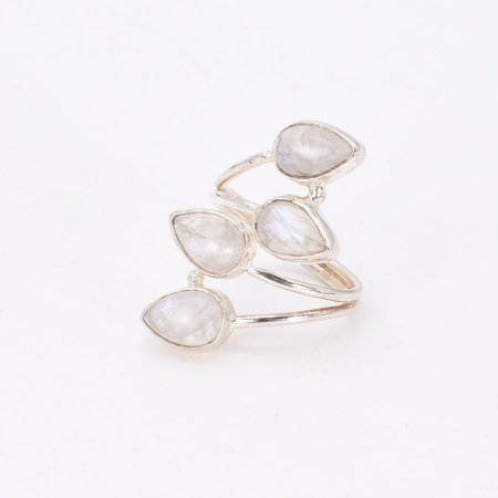 Inel reglabil din argint cu 4 x piatra lunii [1]