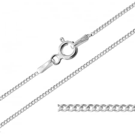 Lantisoare argint - Lantisor argint placat cu rodiu model Curb