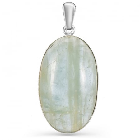 Bijuterii acvamarin - Pandantiv argint cu acvamarin natural oval