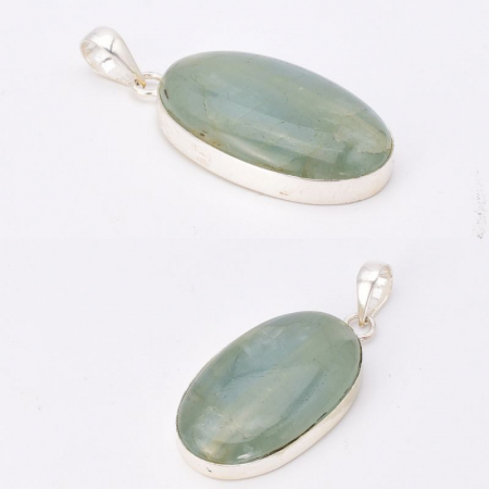 Pandantiv argint cu acvamarin natural oval [2]