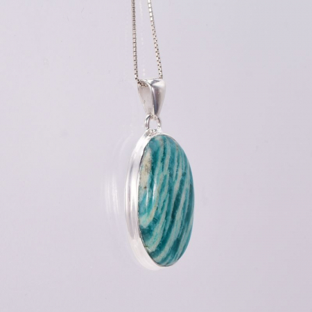 Pandantiv argint cu amazonit oval Armonia Verde [3]