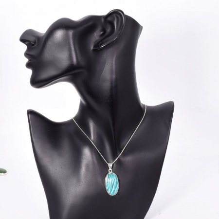 Pandantiv argint cu amazonit oval Armonia Verde [1]