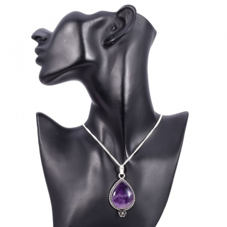 Pandantiv argint statement cu ametist [2]