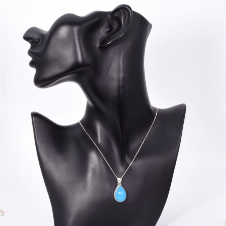 Pandantiv argint cu calcedonia albastra, para [1]