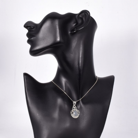 Pandantiv argint cu calcedonia aqua Boho Elegance [1]