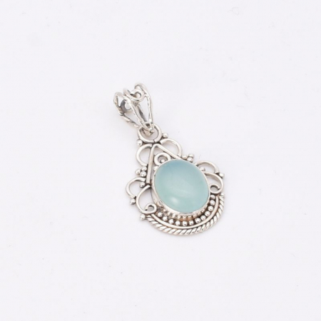 Pandantiv argint cu calcedonia aqua Boho Elegance [2]