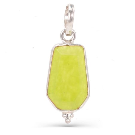 Pandantive pietre semipretioase - Pandantiv argint cu jad verde lime