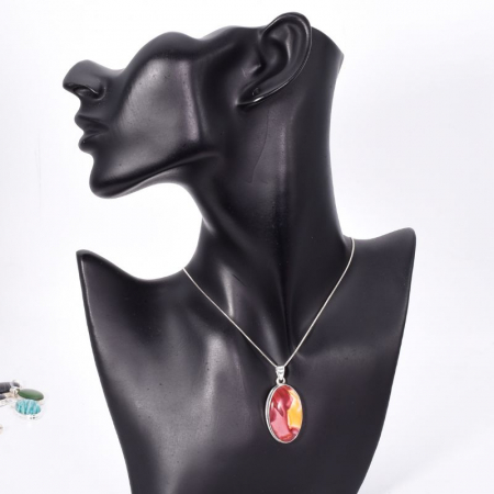 Pandantiv argint cu jasp mookait Focul Pamantului [1]