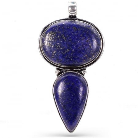 Bijuterii lapis lazuli - Pandantiv argint cu lapis lazuli x 2