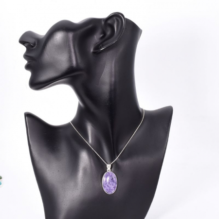 Pandantiv argint cu lepidolit Amurg Violet [1]