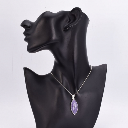 Pandantiv argint cu lepidolit forma marchiz [2]