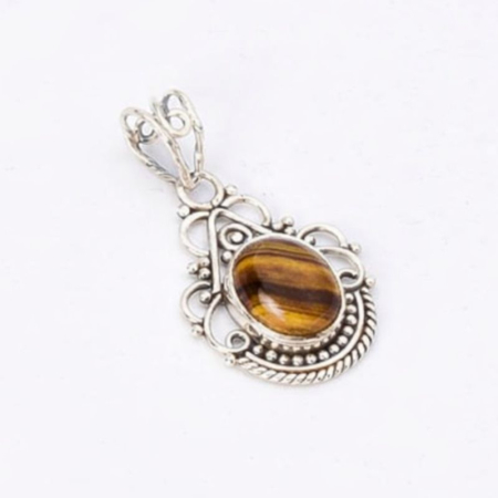 Pandantiv argint cu ochi de tigru Boho Elegance [1]