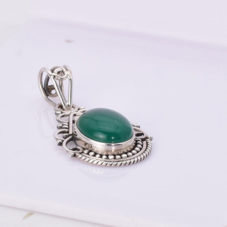 Pandantiv argint cu onix verde Boho Elegance [3]