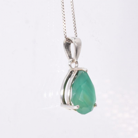 Pandantiv argint cu onix verde para fatetat [3]