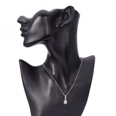 Pandantiv argint cu opal etiopian forma para, model rawa [1]