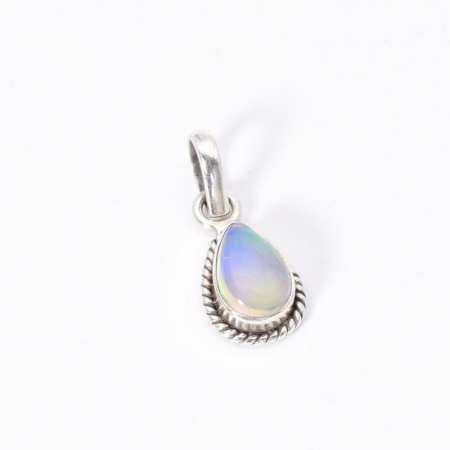 Pandantiv argint cu opal etiopian forma para, model rawa [2]