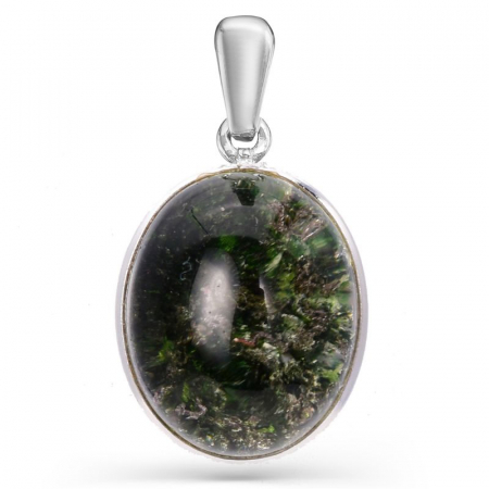 Pandantiv argint cu piatra lodolit Peisaj Verde [0]