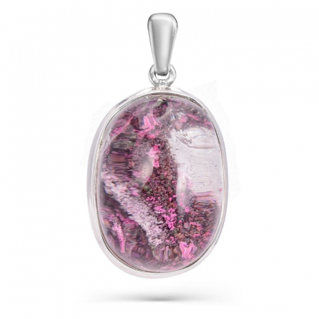 Pandantiv argint cu piatra lodolit violet [0]