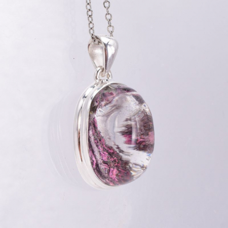 Pandantiv argint cu piatra lodolit violet [1]
