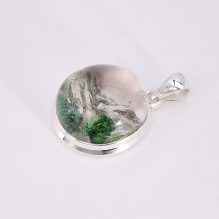Pandantiv argint cu piatra lodolit verde [6]