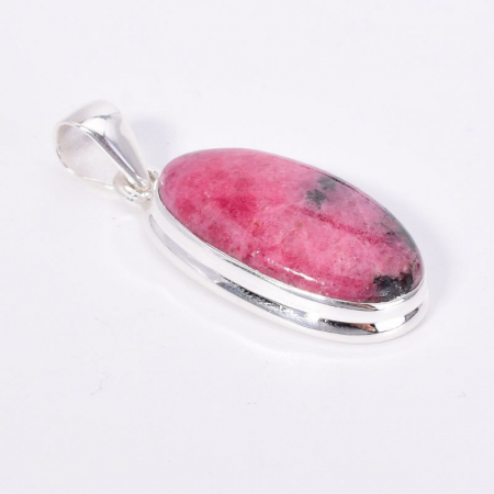 Pandantiv argint cu piatra rodonit oval [3]