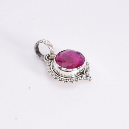 Pandantiv argint cu rubin Oglinda Fermecata [2]