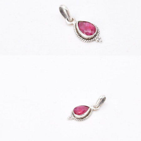 Pandantiv argint cu rubin para Raza de Iubire [2]