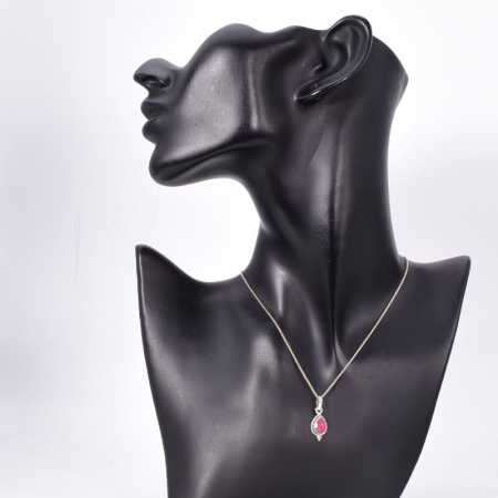 Pandantiv argint cu rubin para Raza de Iubire [1]