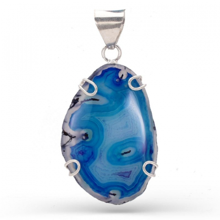 Pandantiv argint cu sardonix albastru Linistea Valurilor [0]