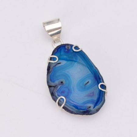 Pandantiv argint cu sardonix albastru Linistea Valurilor [2]